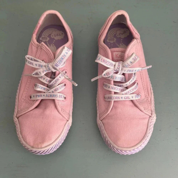 Keds Little Girls Kickstart Core Jr Pink Purple Ombre Size 11 Canvas Preppy - Picture 3 of 12